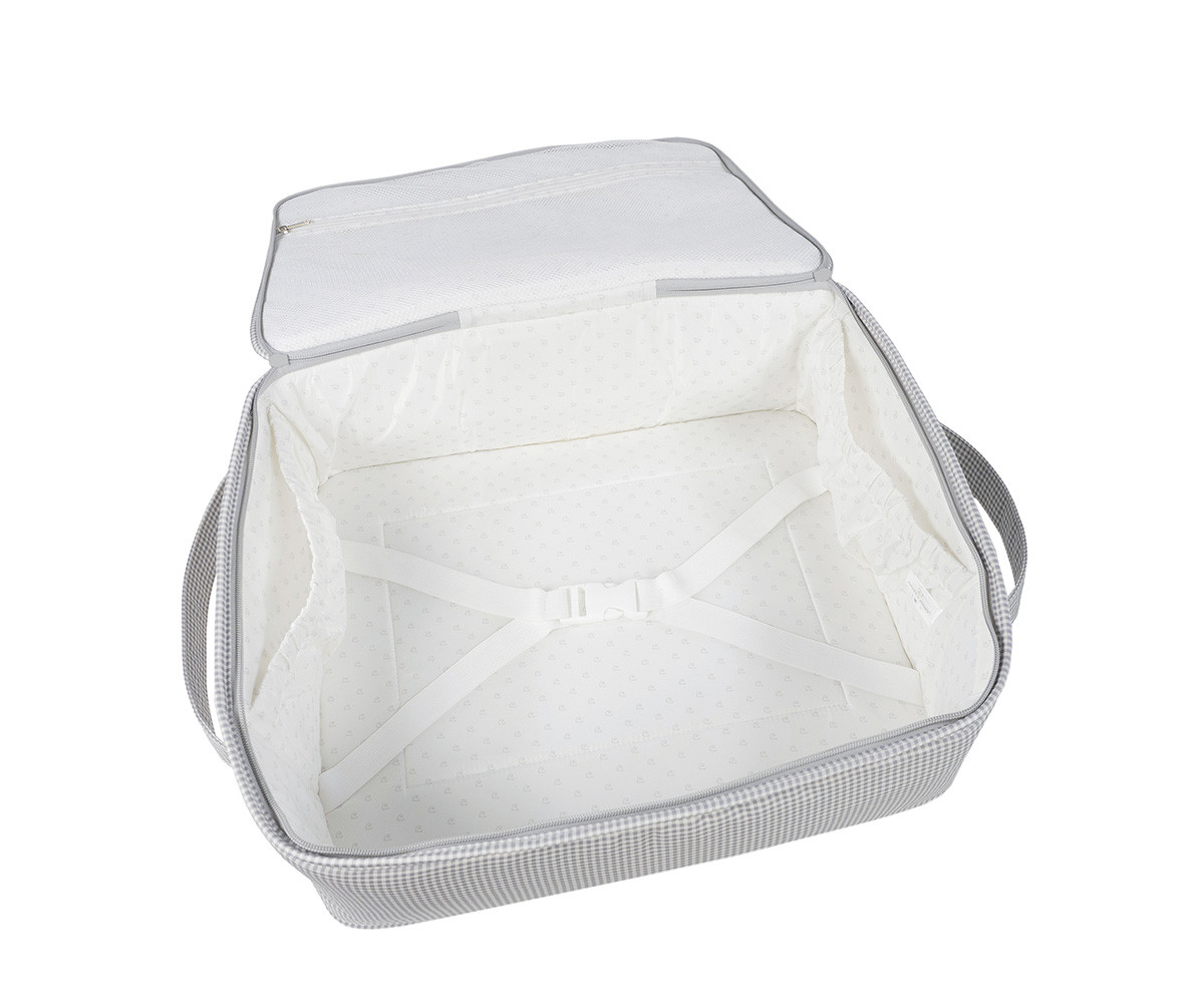 Valigia Little Bloom Vichy Grey