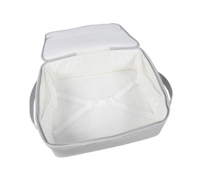 Valigia Little Bloom Vichy Grey