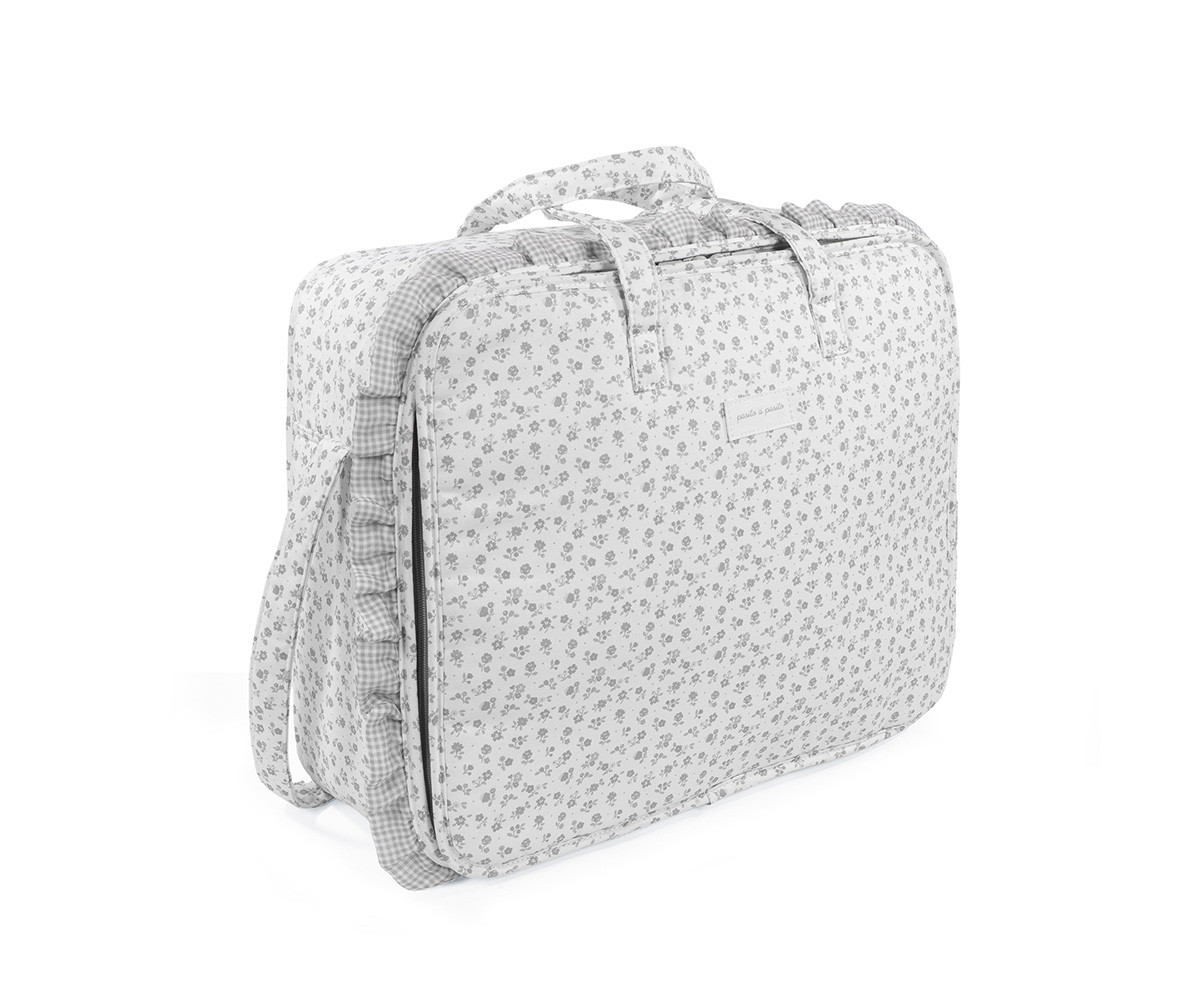 Valigia Little Bloom Flower Grey