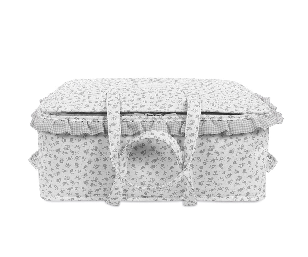 Valigia Little Bloom Flower Grey