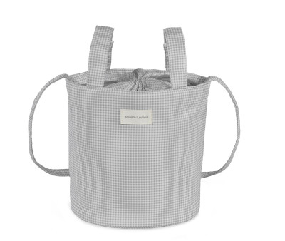 Borsa a Secchiello Bucket Little Bloom Vichy Grey