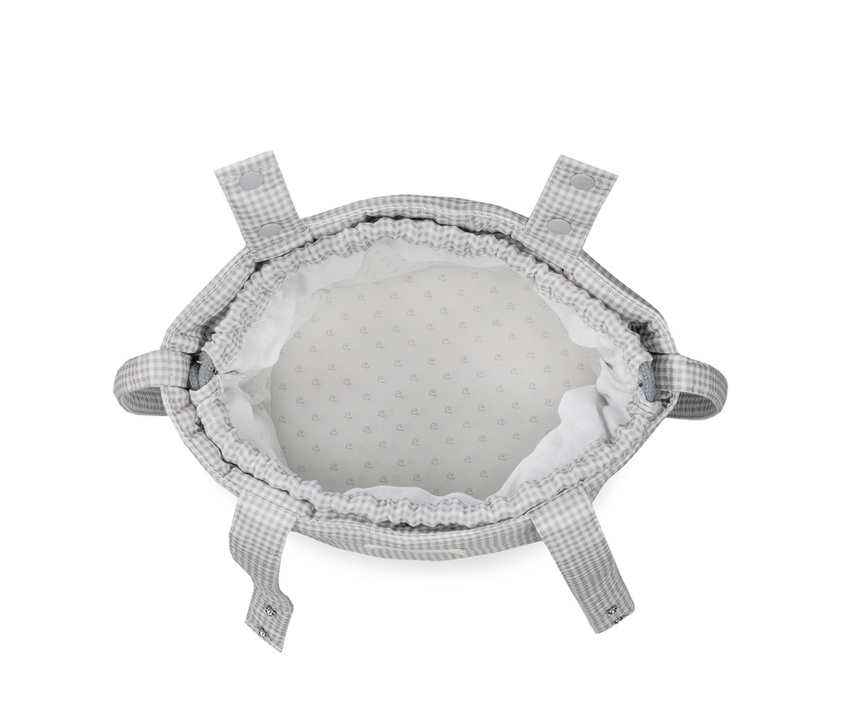 Borsa a Secchiello Bucket Little Bloom Vichy Grey