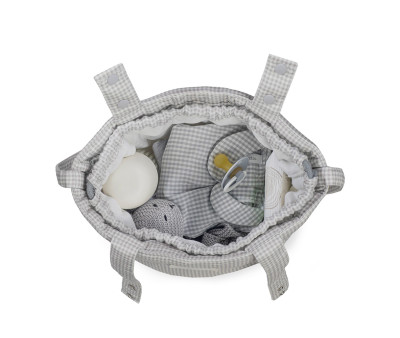 Borsa a Secchiello Bucket Little Bloom Vichy Grey