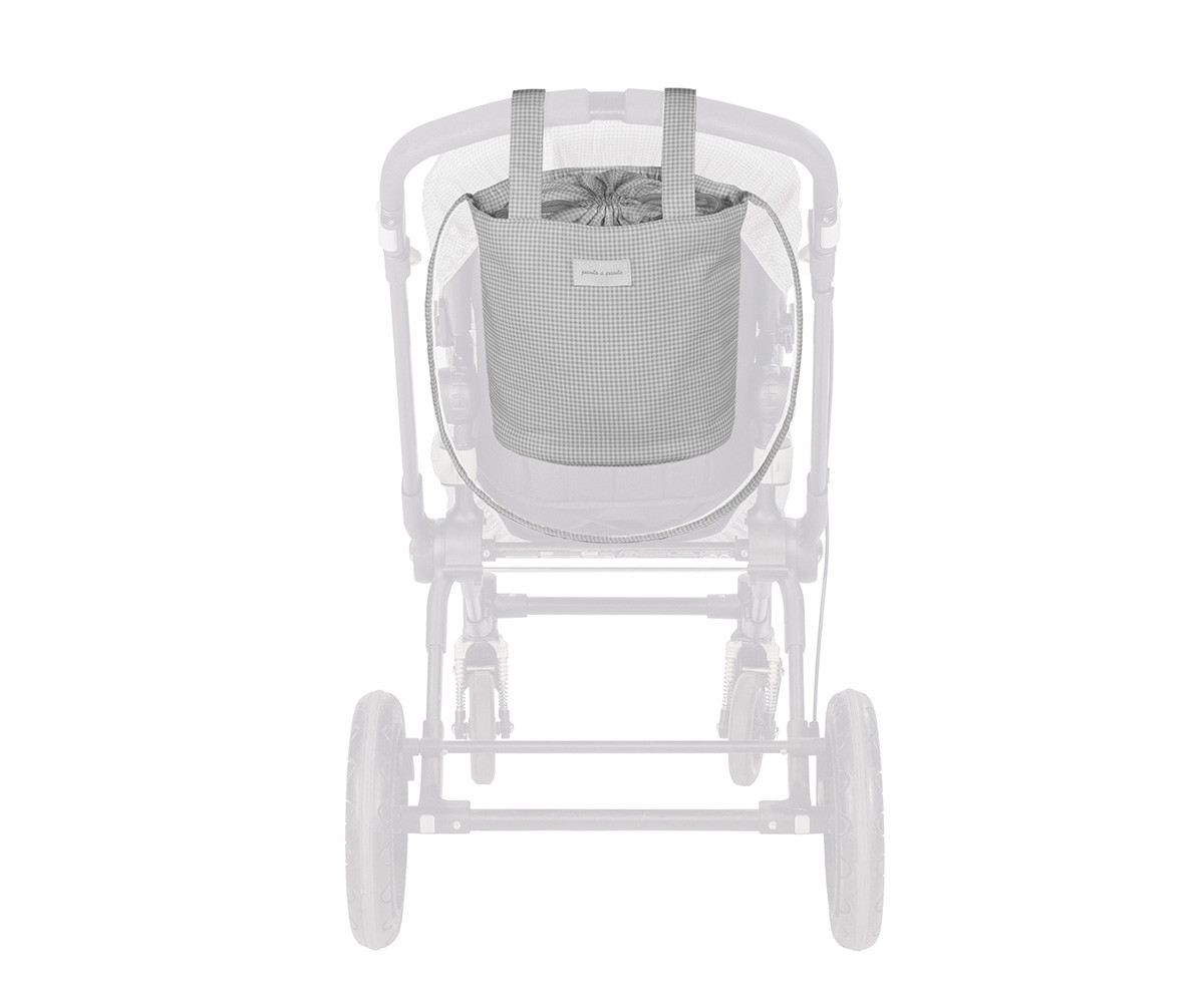 Borsa a Secchiello Bucket Little Bloom Vichy Grey