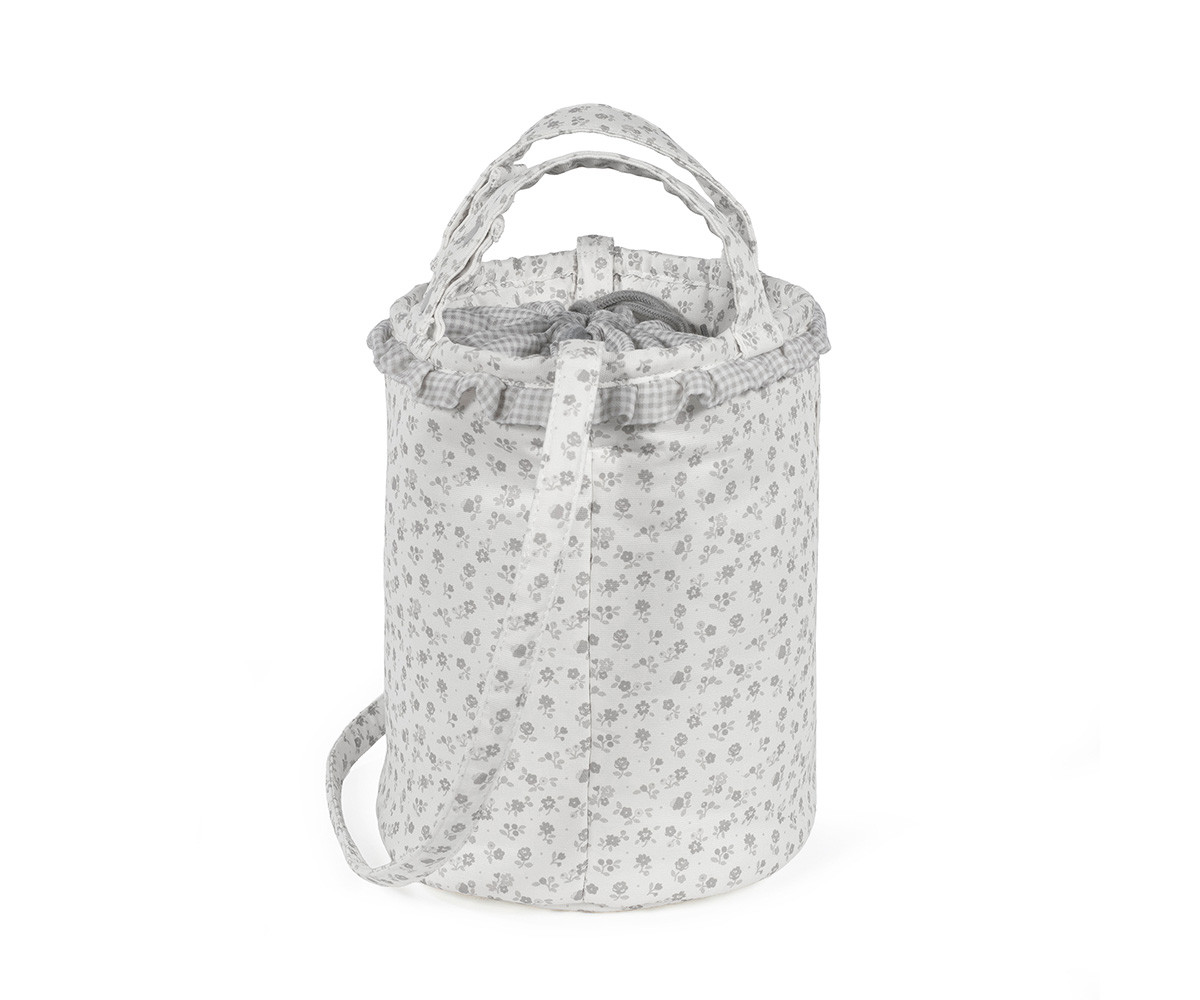 Borsa a Secchiello Bucket Little Bloom Flower Grey