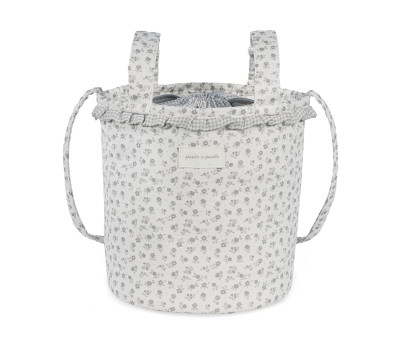Borsa a Secchiello Bucket Little Bloom Flower Grey