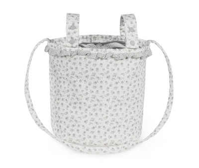 Borsa a Secchiello Bucket Little Bloom Flower Grey