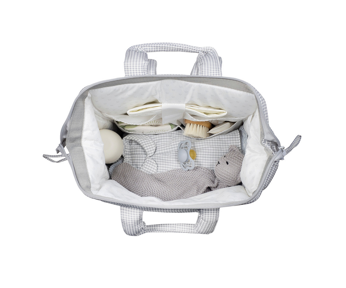 Zaino Passeggino Little Bloom Vichy Grey