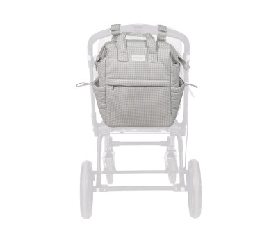 Zaino Passeggino Little Bloom Vichy Grey