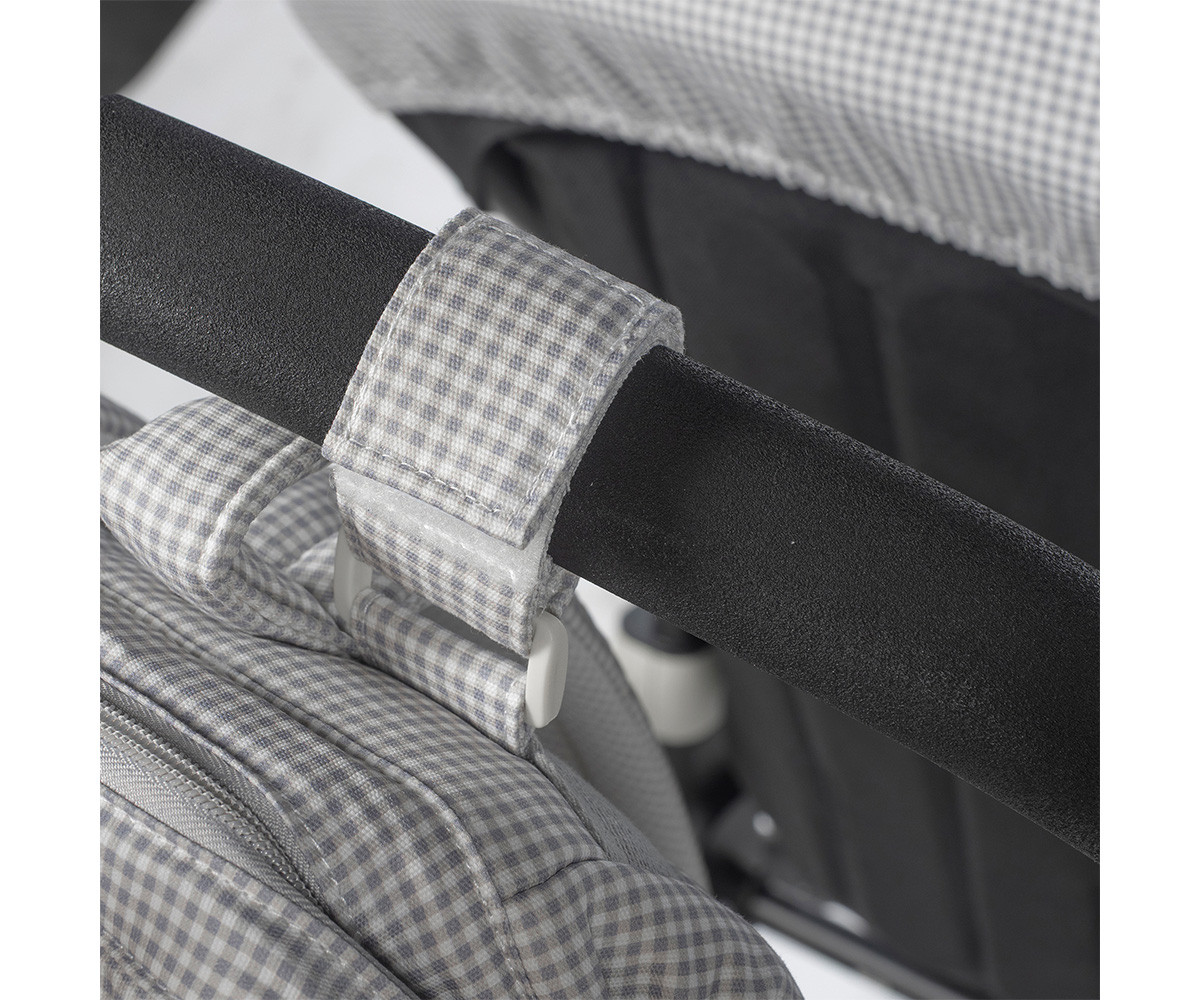 Zaino Passeggino Little Bloom Vichy Grey