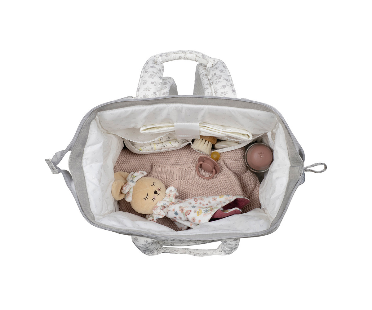 Zaino Passeggino Little Bloom Flower Grey