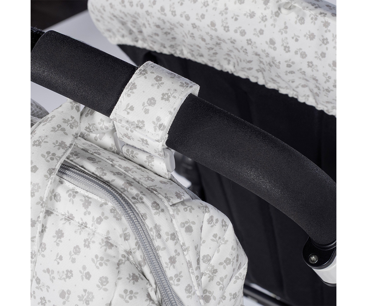 Zaino Passeggino Little Bloom Flower Grey