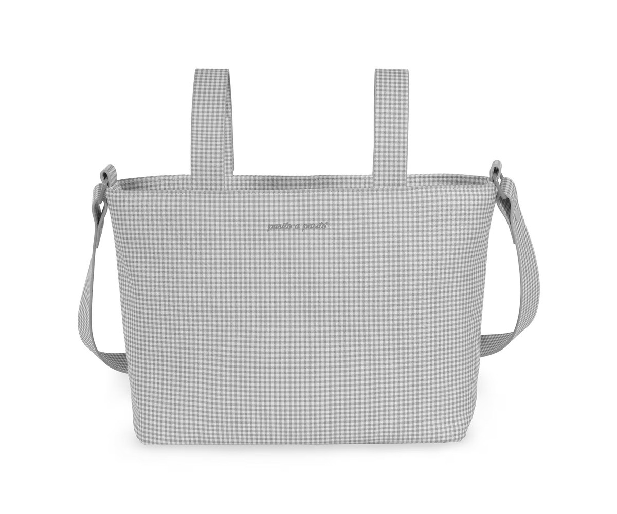 Borsa Organizer Crossbody Little Bloom Vichy Grey