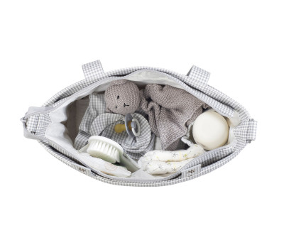 Borsa Organizer Crossbody Little Bloom Vichy Grey