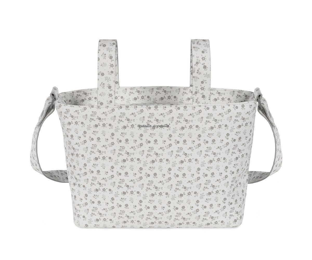 Borsa Organizer Crossbody Little Bloom Flower Grey