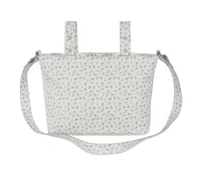 Borsa Organizer Crossbody Little Bloom Flower Grey