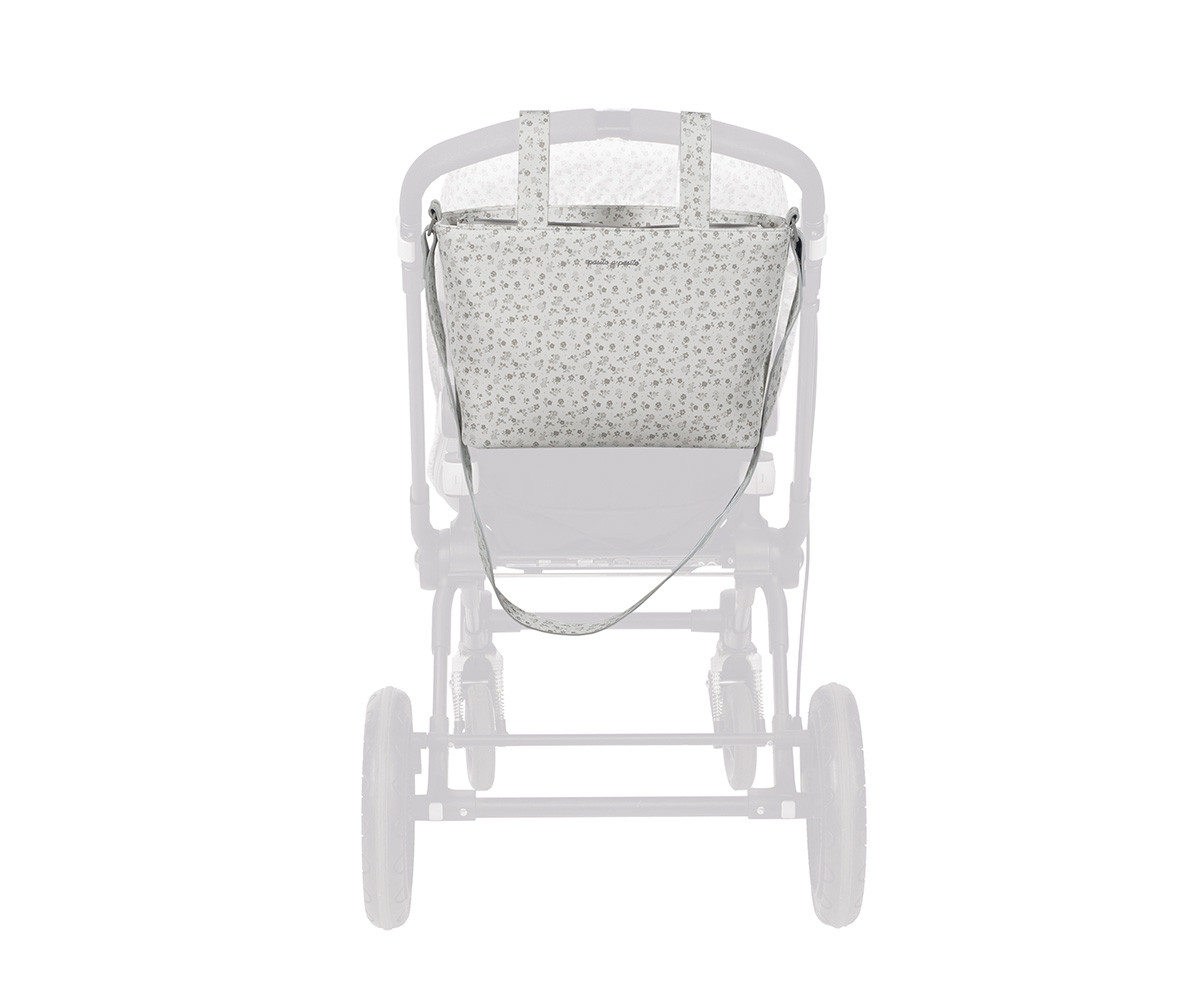 Borsa Organizer Crossbody Little Bloom Flower Grey