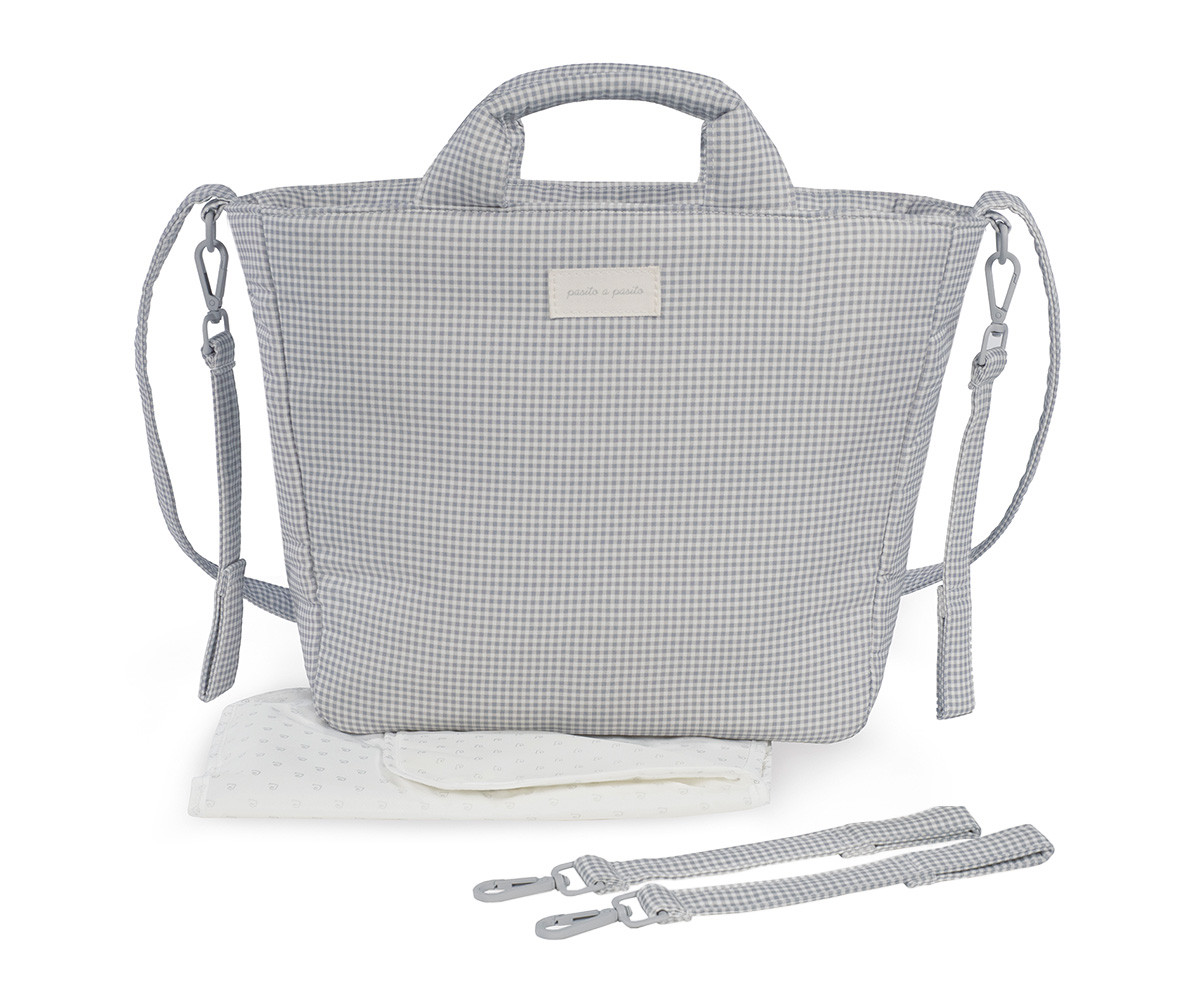 Borsa Fasciatoio Little Bloom Vichy Grey
