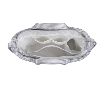 Borsa Fasciatoio Little Bloom Vichy Grey