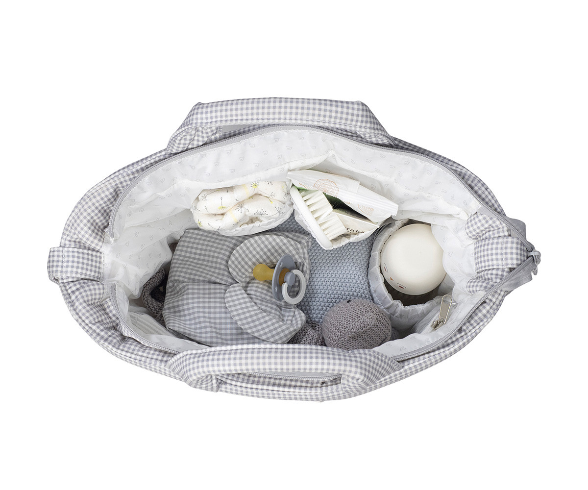 Borsa Fasciatoio Little Bloom Vichy Grey