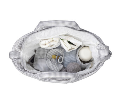 Borsa Fasciatoio Little Bloom Vichy Grey