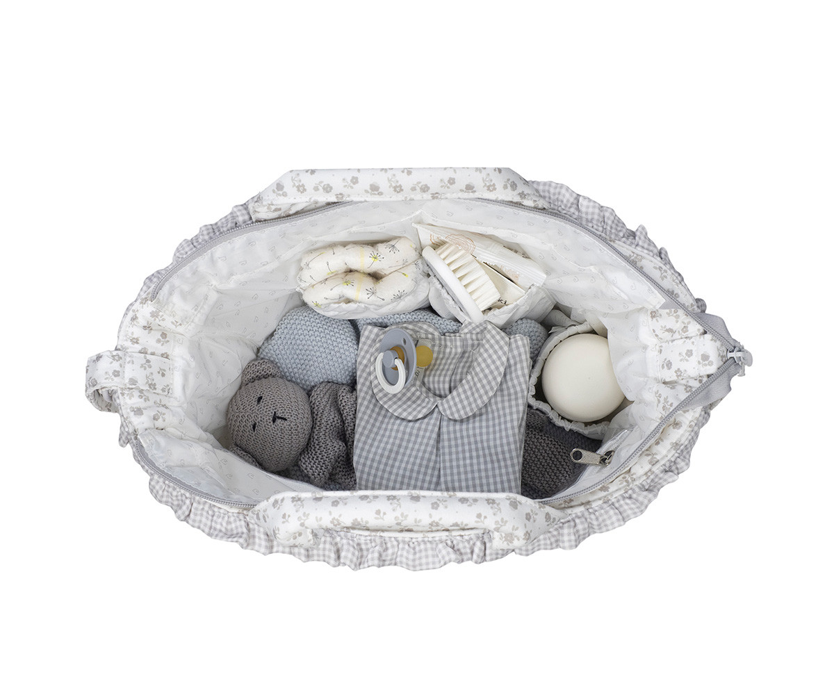 Borsa Fasciatoio Little Bloom Flower Grey