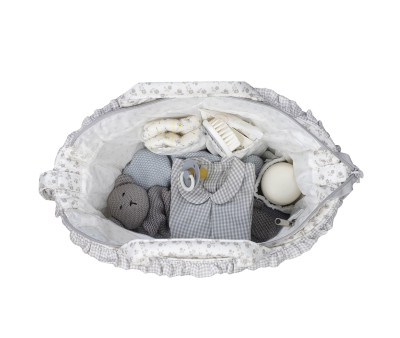 Borsa Fasciatoio Little Bloom Flower Grey