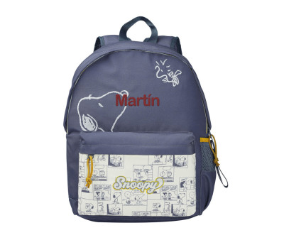 Mochila Escolar Adaptable a Carro Snoopy Personalizable