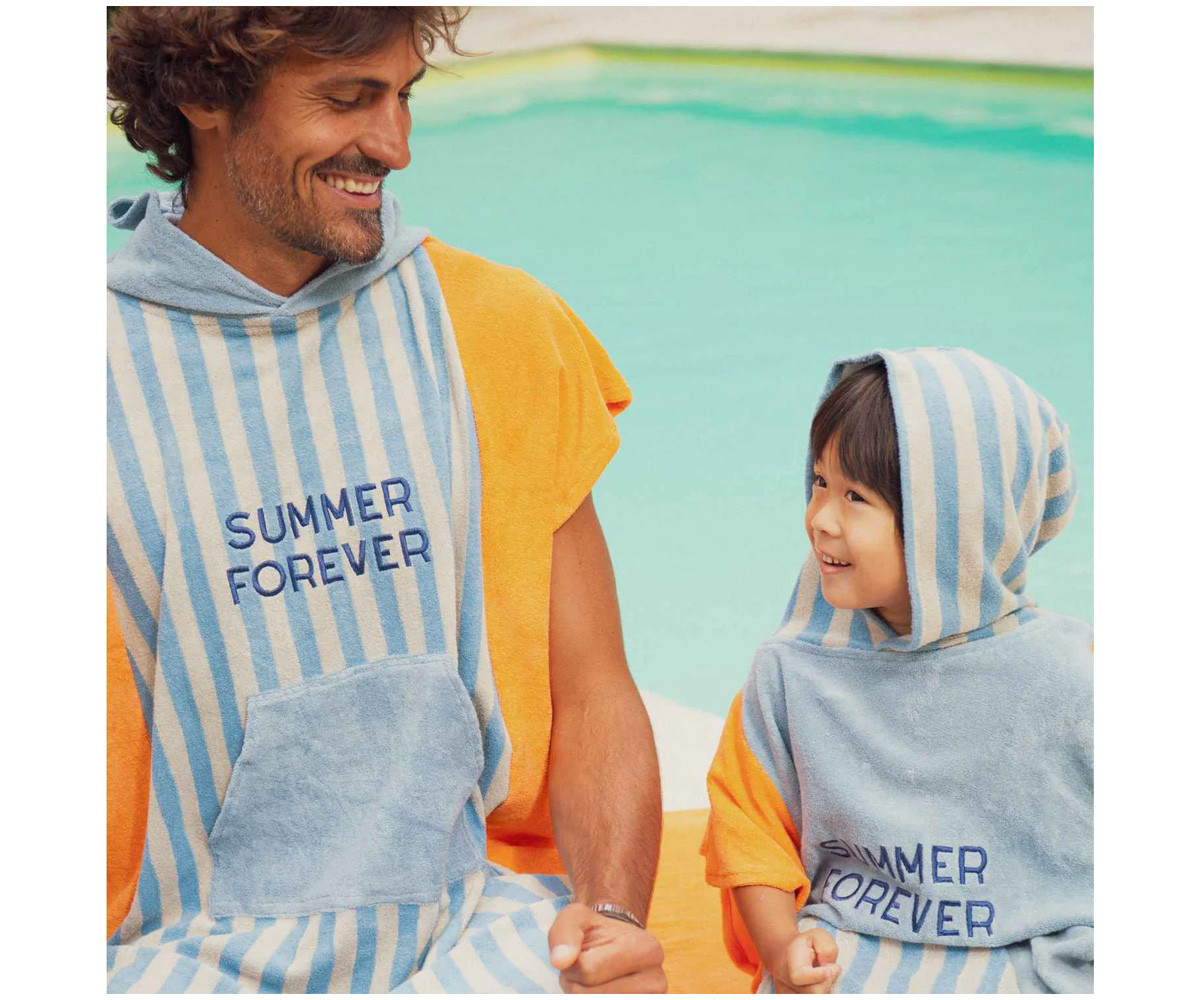 Poncho de Felpa Azul Summer Forever Bleu