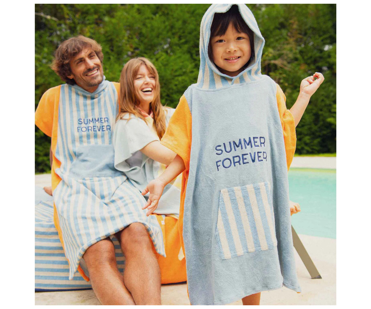 Poncho de Felpa Azul Summer Forever Bleu