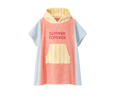 Poncho de Felpa Azul Summer Forever Rose