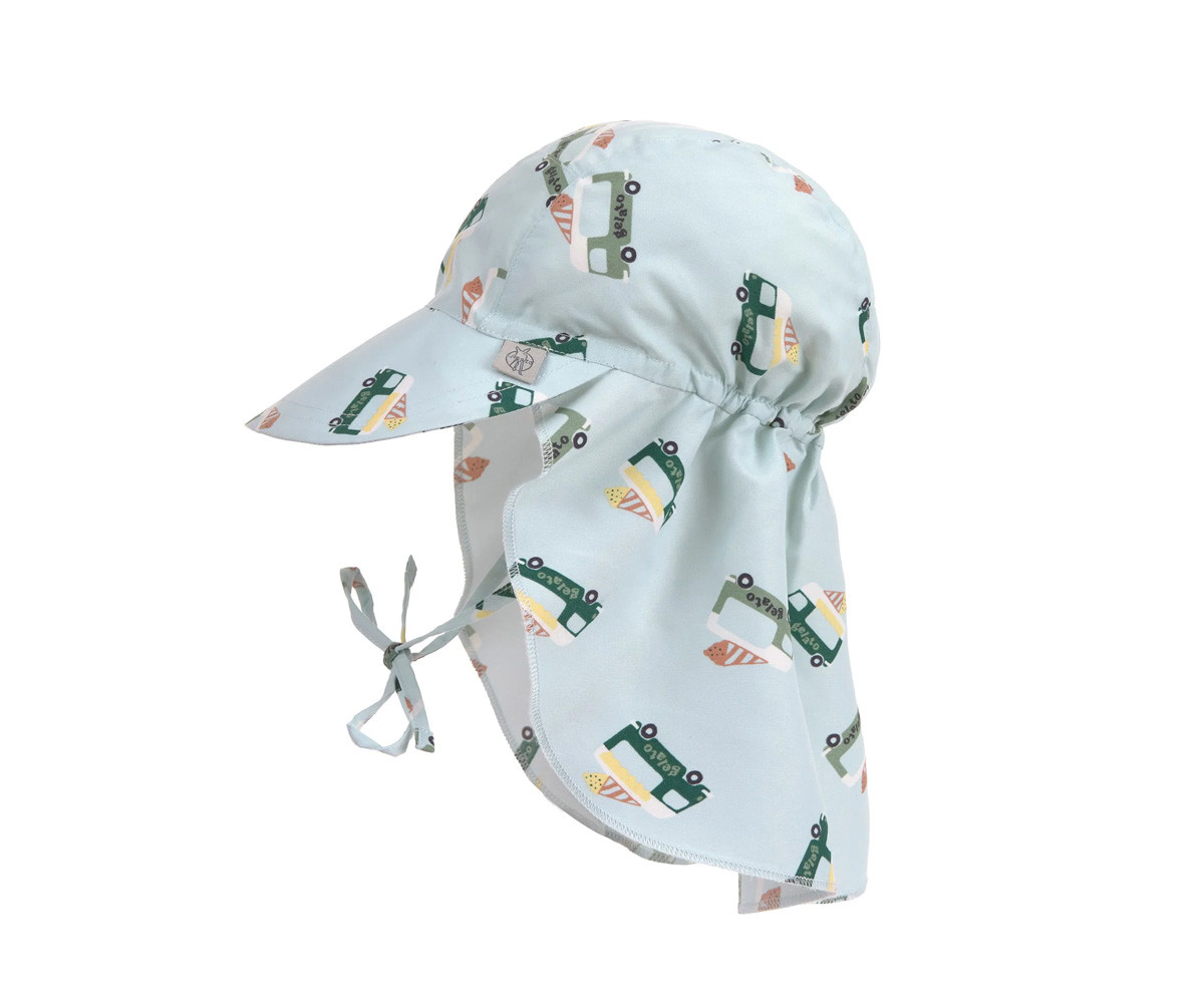 Cappellino Protezione Solare Flap Ice Cream Truck Illusion Blue
