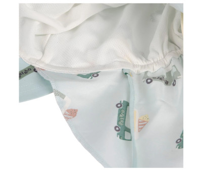 Cappellino Protezione Solare Flap Ice Cream Truck Illusion Blue