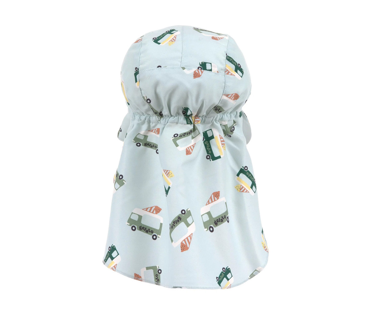 Cappellino Protezione Solare Flap Ice Cream Truck Illusion Blue