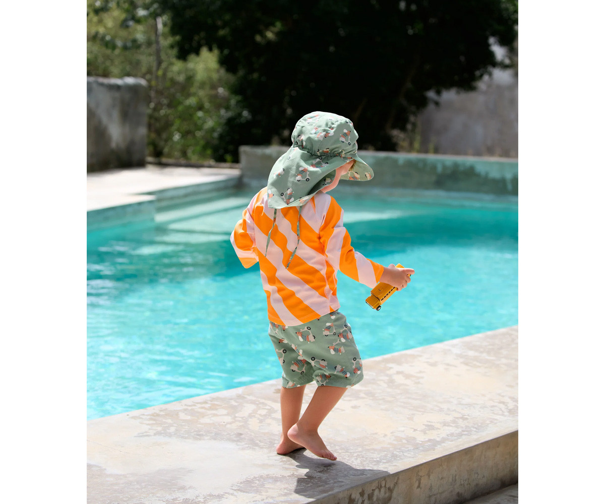 Cappellino Protezione Solare Flap Scooter Dog Green