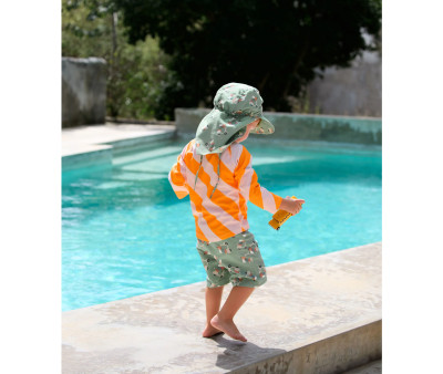 Cappellino Protezione Solare Flap Scooter Dog Green