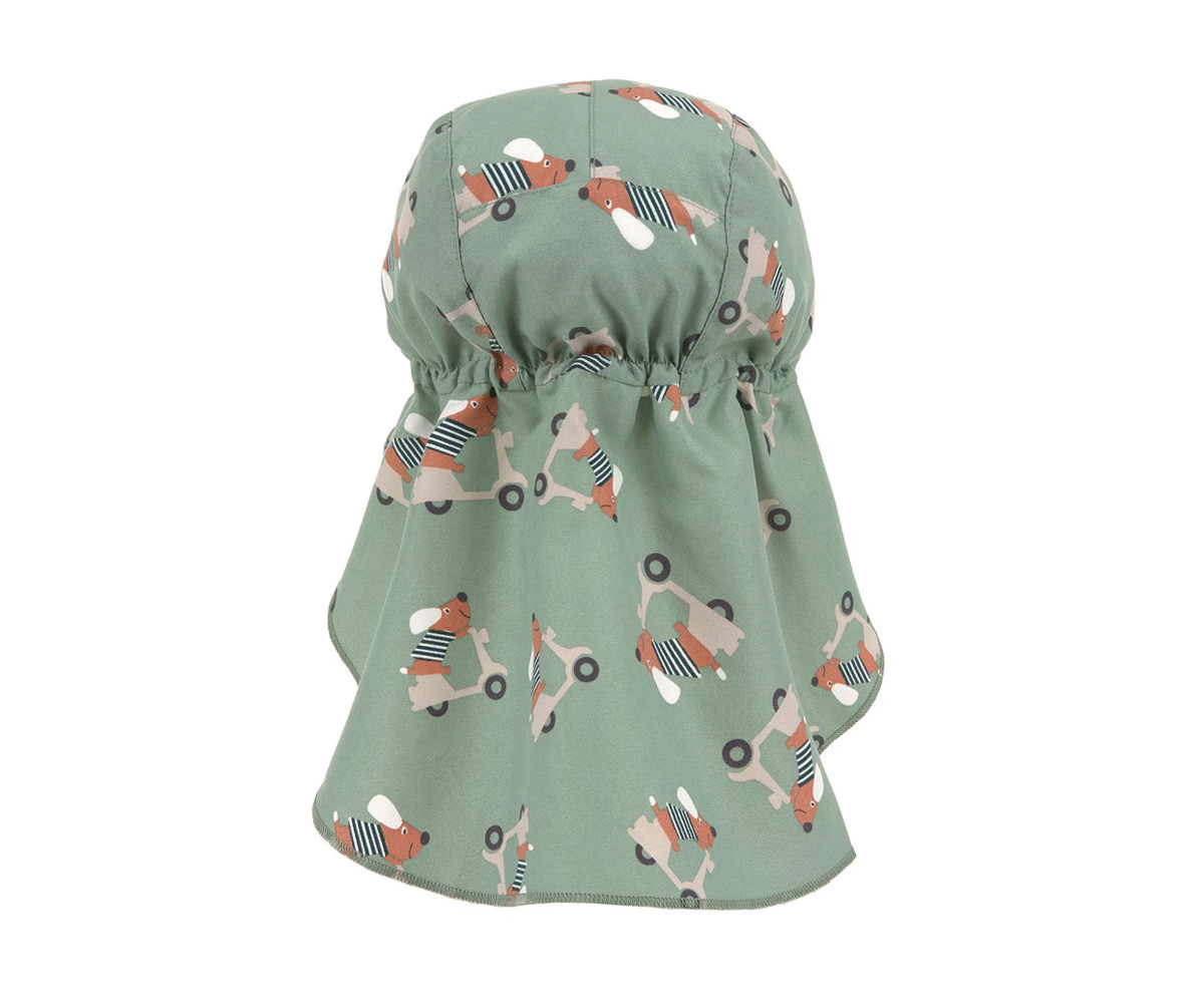 Cappellino Protezione Solare Flap Scooter Dog Green