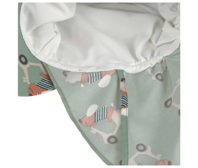 Cappellino Protezione Solare Flap Scooter Dog Green