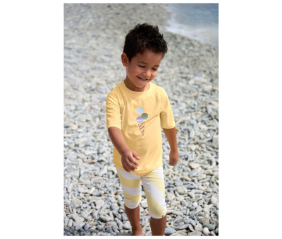 T-Shirt Nuoto MC Protezione Solare Ice Cream Pale Yellow