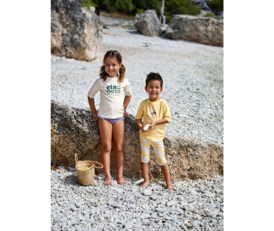 T-Shirt Nuoto MC Protezione Solare Ice Cream Pale Yellow