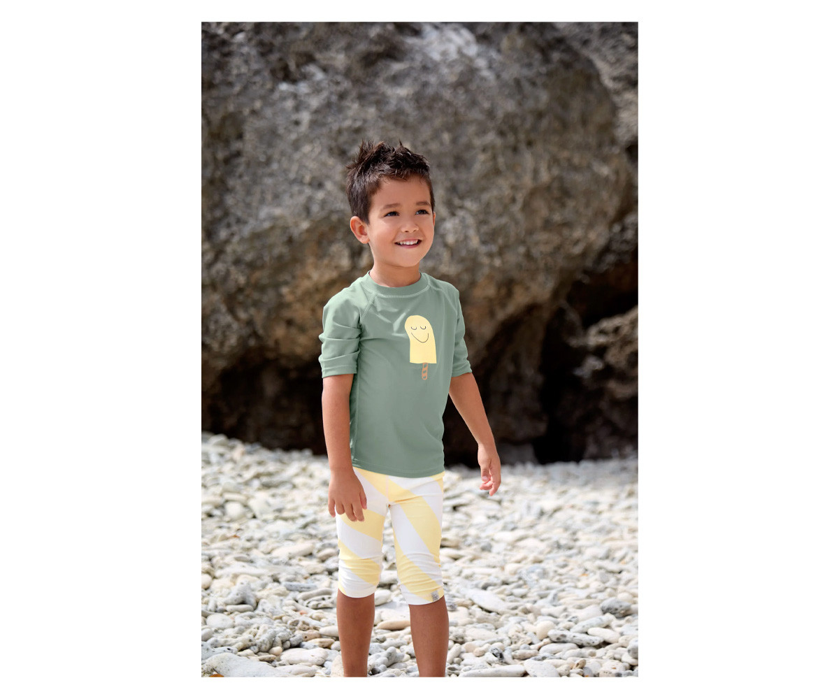 T-Shirt Nuoto MC Protezione Solare Popsicle Green