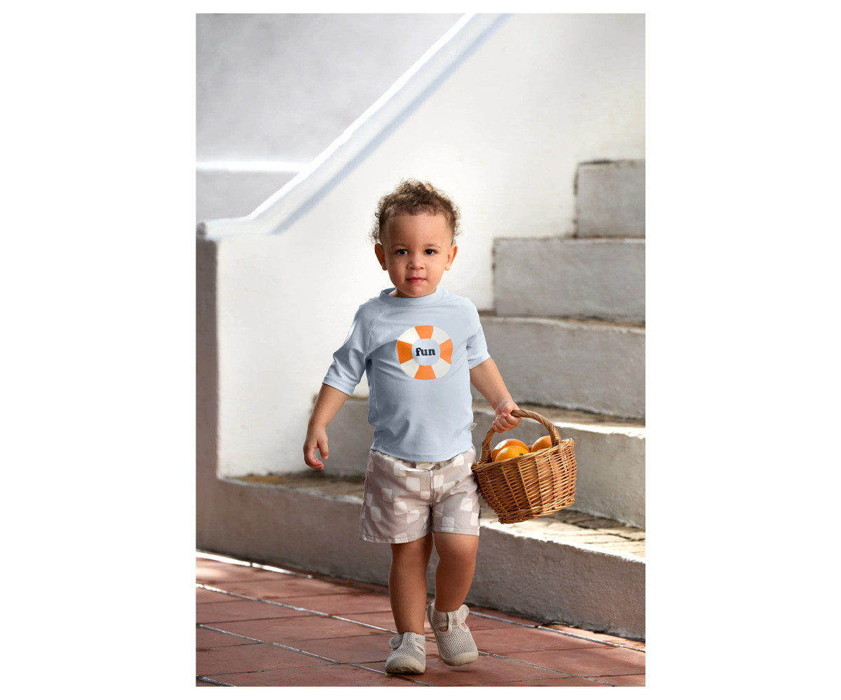 T-Shirt Nuoto MC Protezione Solare Swim Ring Illusion Blue