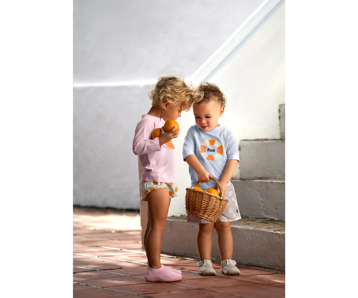 T-Shirt Nuoto MC Protezione Solare Swim Ring Illusion Blue