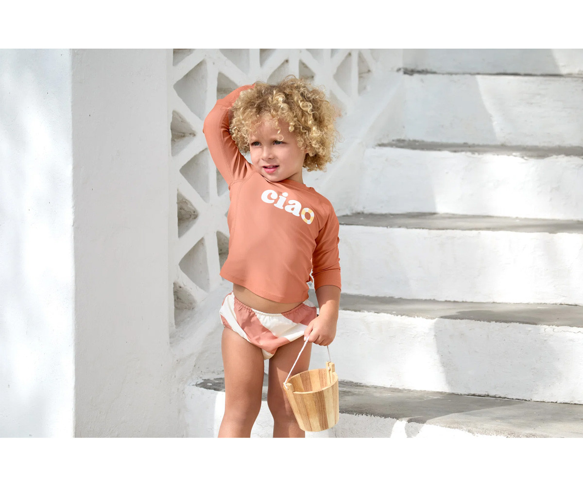 Costume Contenitivo Stripes Clay Sea Salt