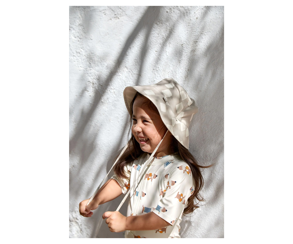 Cappellino Reversibile Checkerboard Stone Sea Salt