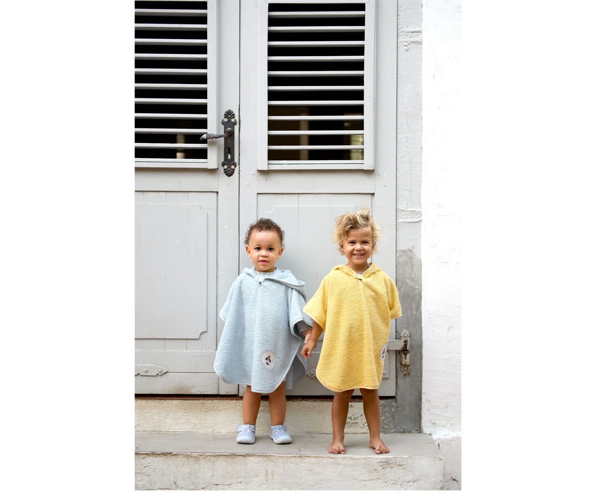 Poncho Mare Lassig Terry Illusion Blue