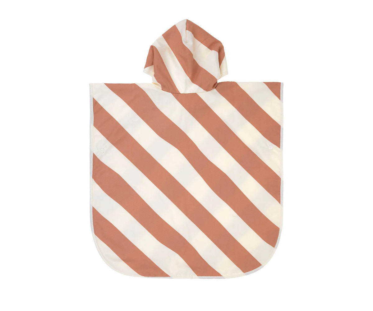 Poncho Mare Lassig Stripes Clay Sea Salt