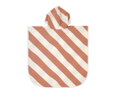 Poncho Mare Lassig Stripes Clay Sea Salt
