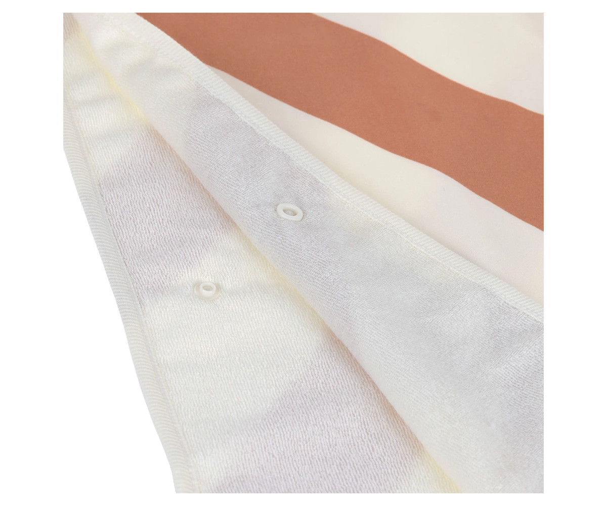 Poncho Mare Lassig Stripes Clay Sea Salt