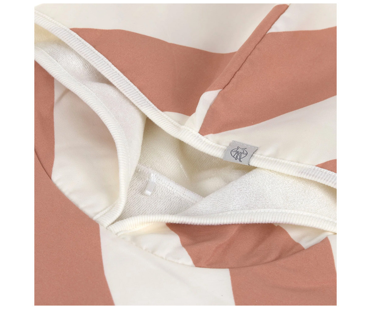Poncho Mare Lassig Stripes Clay Sea Salt
